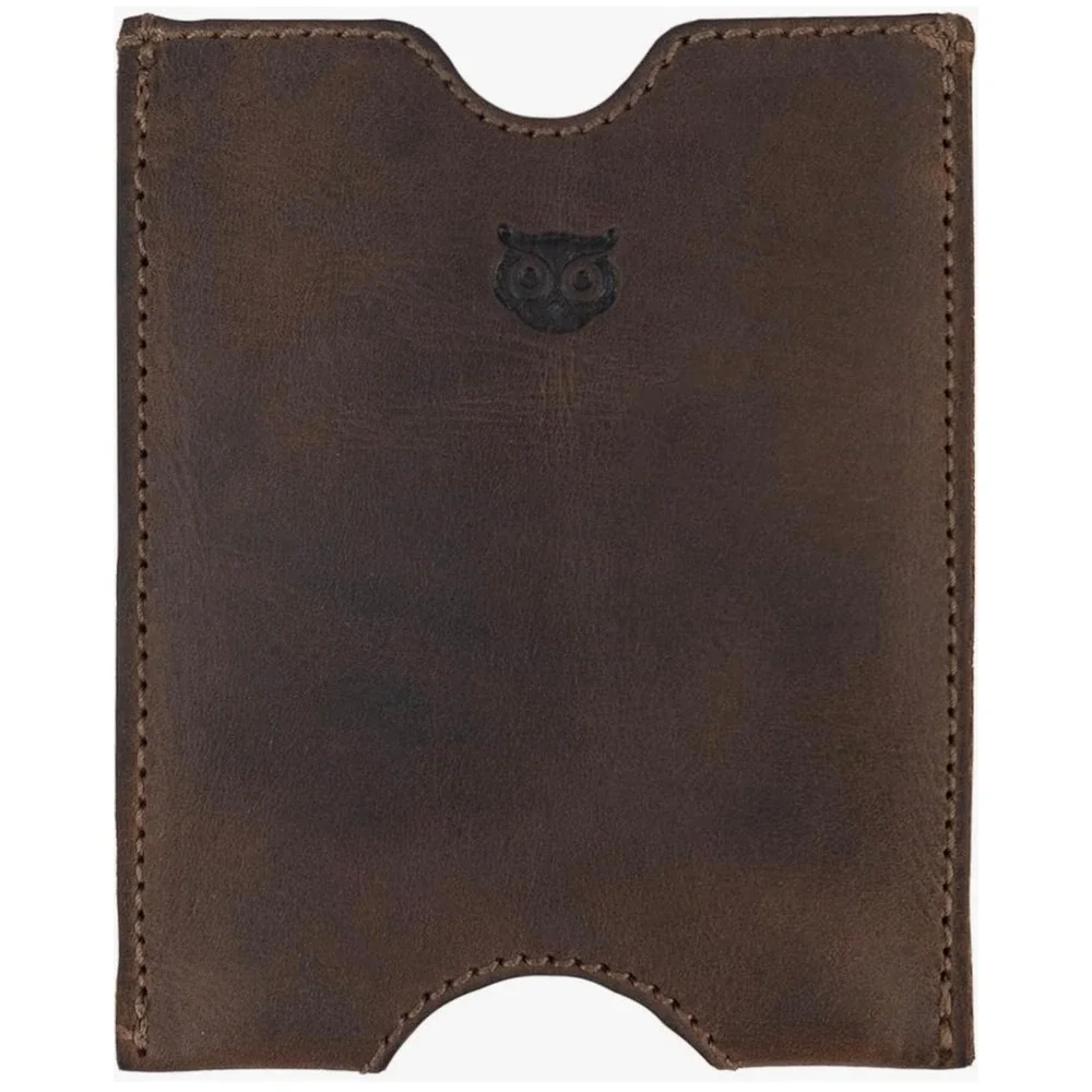 Hide and Drink Leather Passport Sleeve Bourbon Brown Minimalist Travel Cover